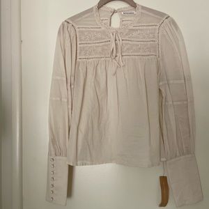 Reformation Off White Blouse